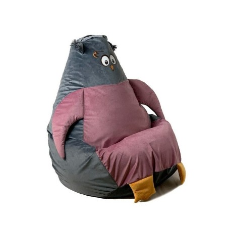 Poef GO GIFT Grijs Roze Oxford 105 x 80 cm