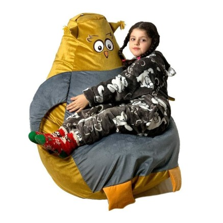 Puff GO GIFT Oro Gris Terciopelo 130 x 90 cm 2