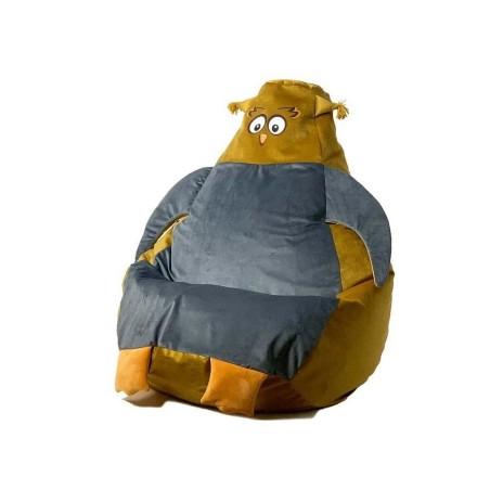 Puff GO GIFT Gold Grau Samt 130 x 90 cm