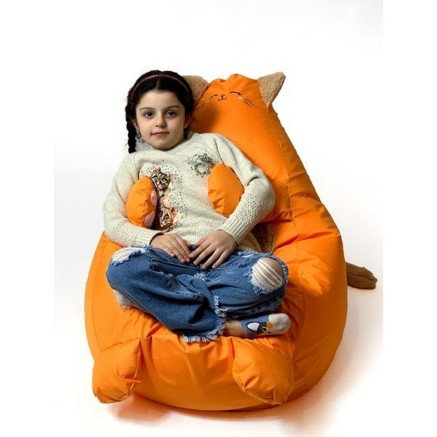 Puff GO GIFT Naranja Oxford Gato 105 x 80 cm 2