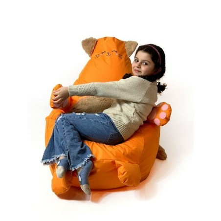 Poef GO GIFT Oranje Oxford Kat 130 x 90 cm