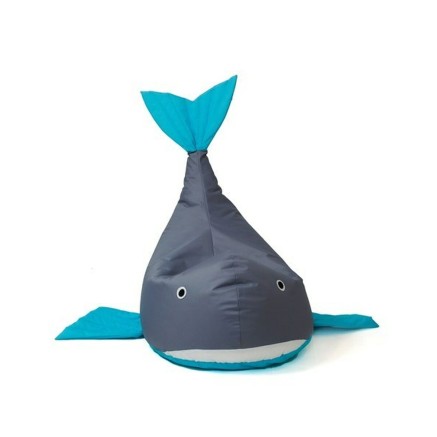 Poef GO GIFT Blauw Grijs Oxford