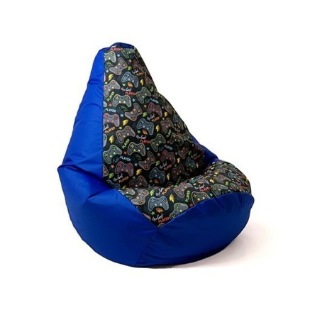 Poef GO GIFT Blauw Oxford tejido antidesgarros 140 x 100 cm