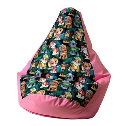 Puff GO GIFT Rosa Oxford tejido antidesgarros La patrulla canina 140 x 2