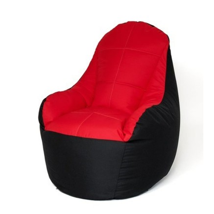 Poef GO GIFT Zwart Rood Oxford tejido antidesgarros