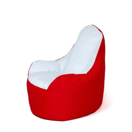 Puff GO GIFT Bianco Rosso Oxford tejido antidesgarros 2