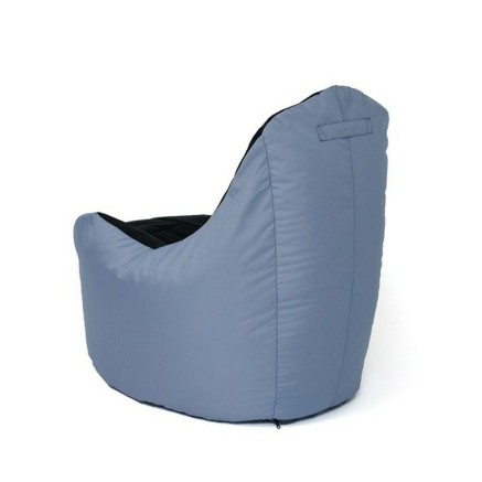 Pouf GO GIFT Noir Gris Oxford tejido antidesgarros 2