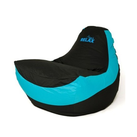 Puff GO GIFT Azzurro Nero Oxford tejido antidesgarros 140 x 100 x 100