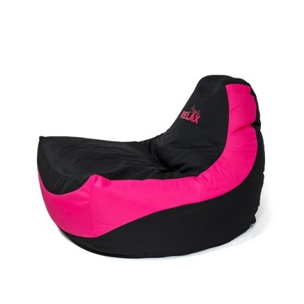 Puff GO GIFT Negro Rosa Oxford tejido antidesgarros 140 x 100 x 100 cm