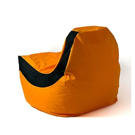 Pouf GO GIFT Noir Orange Oxford tejido antidesgarros 140 x 100 x 100 c