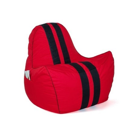 Pouffe GO GIFT Black Red Oxford tejido antidesgarros 140 x 100 x 100 c