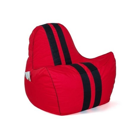 Pouf GO GIFT Noir Rouge Oxford tejido antidesgarros 140 x 100 x 100 cm