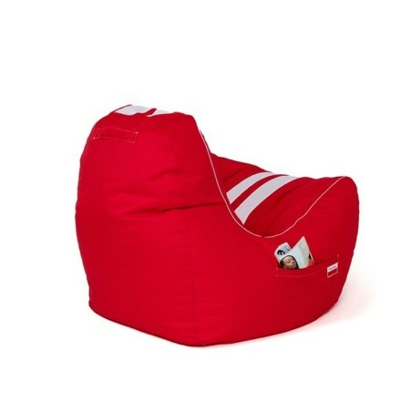 Pouffe GO GIFT White Red Oxford tejido antidesgarros 140 x 100 x 100 c