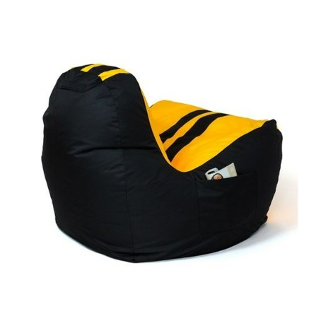 Puff GO GIFT Giallo Nero Oxford tejido antidesgarros 140 x 100 x 100 c 2