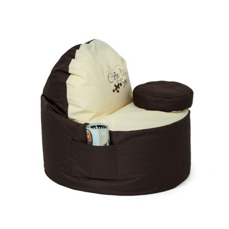 Pouffe GO GIFT Beige Bronze Oxford tejido antidesgarros 120 x 90 x 90
