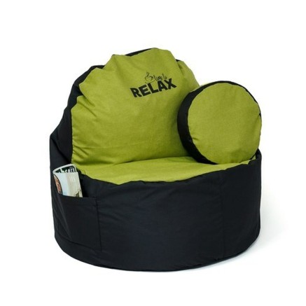 Pouffe GO GIFT Black Olive Oxford tejido antidesgarros 120 x 80 x 80 c