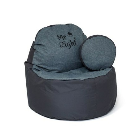 Pouffe GO GIFT Grey Graphite Oxford tejido antidesgarros 120 x 80 x 80