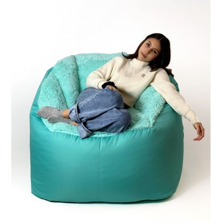 Pouffe GO GIFT Mint Oxford tejido antidesgarros 2