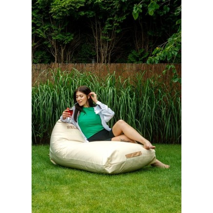 Pouffe GO GIFT Beige Oxford tejido antidesgarros 2