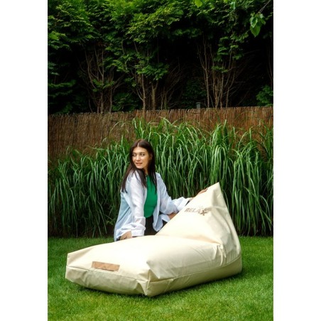 Pouffe GO GIFT Beige Oxford tejido antidesgarros