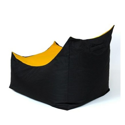 Pouf GO GIFT Noir Orange Oxford tejido antidesgarros 2