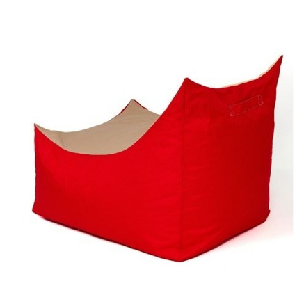 Pouffe GO GIFT Red Beige Oxford tejido antidesgarros 2