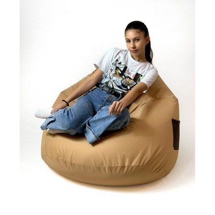 Pouffe GO GIFT Cream Bronze Oxford 140 x 100 cm 2