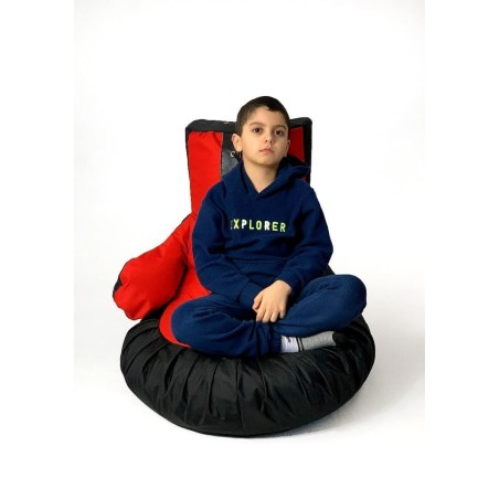 Poef GO GIFT Zwart Rood Oxford Bokshandschoen