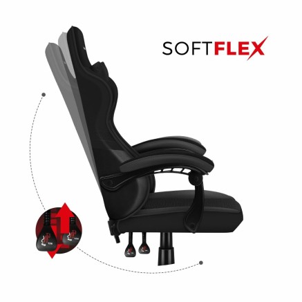 Gaming stoel Huzaro HZ-Force 4.4 Carbon Zwart