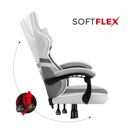 Sedia Gaming Huzaro HZ-Force 4.4 White Mesh Bianco 2