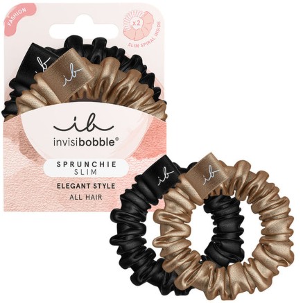 Coleteros Invisibobble  Negro Dorado (2 Unidades) 2
