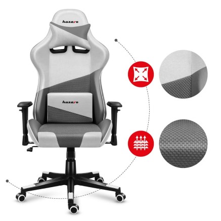 Sedia Gaming Huzaro Hz-Force 6.2 White Mesh Bianco 2