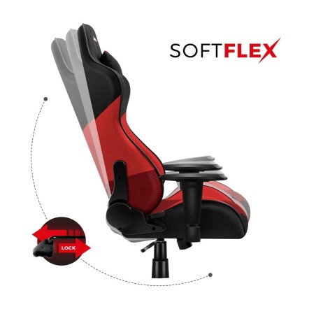 Chaise de jeu Huzaro Hz-Force 6.2 Red Mesh Rouge