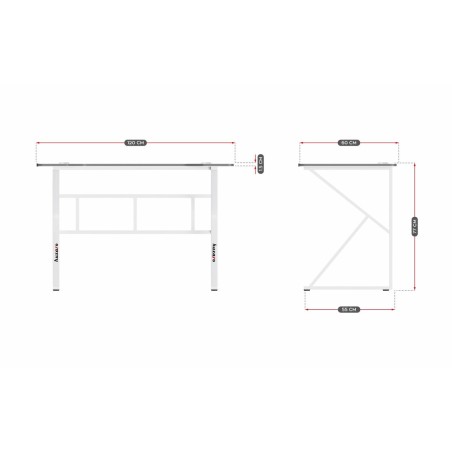Schreibtisch Huzaro HZ-Hero 1.6 White Weiß