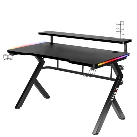 Schreibtisch Gaming Huzaro HZ-Hero 5.0 RGB Schwarz Stahl Carbonfaser 1