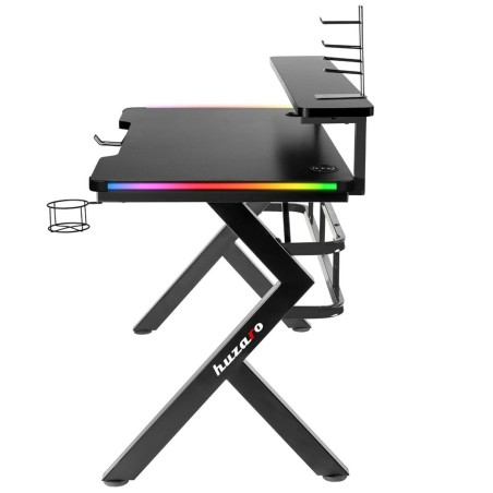 Schreibtisch Gaming Huzaro HZ-Hero 5.0 RGB Schwarz Stahl Carbonfaser 1