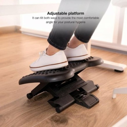 Reposapiés TooQ TQFR0603-B Negro Ajustable Inclinable 2