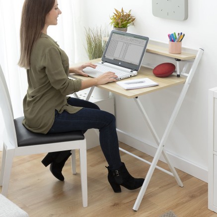 Inklapbaar bureau met schap Tablezy InnovaGoods