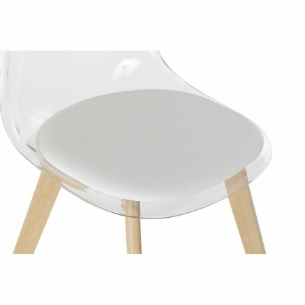 Silla de Comedor DKD Home Decor Blanco Madera Policarbonato (Reacondic