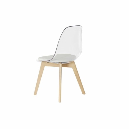 Silla de Comedor DKD Home Decor Blanco Madera Policarbonato (Reacondic 2