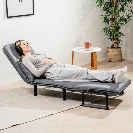 Sofá Cama Convertible Individual 4 en 1 InnovaGoods Negro (Reacondici