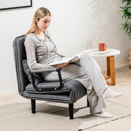 Poltrona Letto 1 Piazza Trasformabile 4 in 1 InnovaGoods Nero (Ricondi