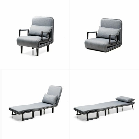 4-in-1 Schlafsessel InnovaGoods Schwarz (Restauriert A)