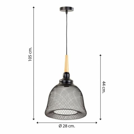 Plafondlamp Alexandra House Living Zwart 2