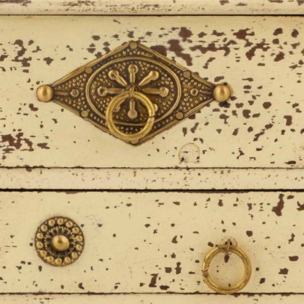 Scatola-Portagioie Alexandra House Living Crema Legno di mango 10 x 19 2