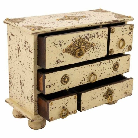 Jewelry box Alexandra House Living Cream Mango wood 10 x 19 x 24 cm 5