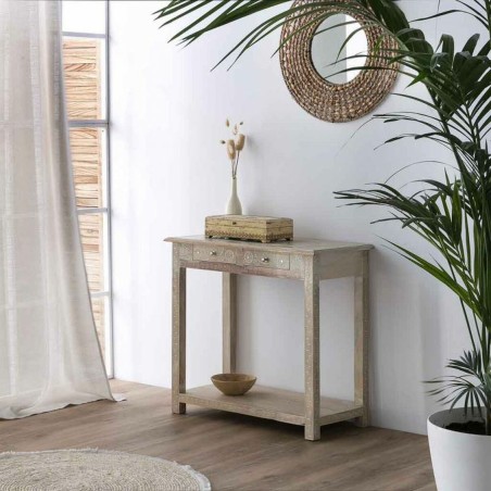 Box-Schmuckkästchen Alexandra House Living Creme Mango-Holz 18 x 9 x