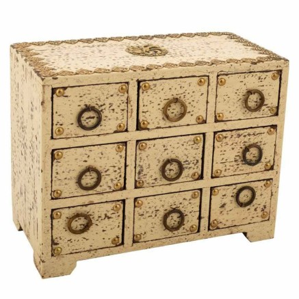 Scatola-Portagioie Alexandra House Living Crema Legno di mango 10 x 16