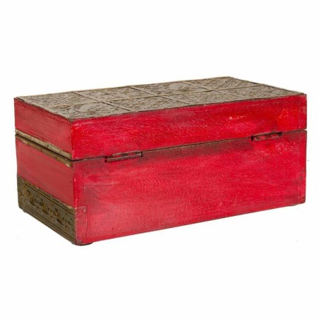Scatola-Portagioie Alexandra House Living Rosso Ottone Legno di mango