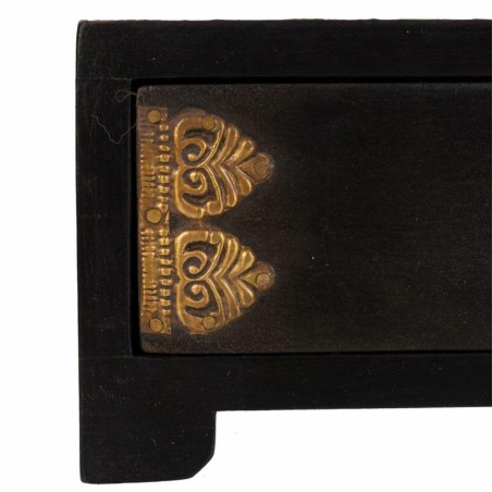 Scatola-Portagioie Alexandra House Living Marrone scuro Ottone Pittura
